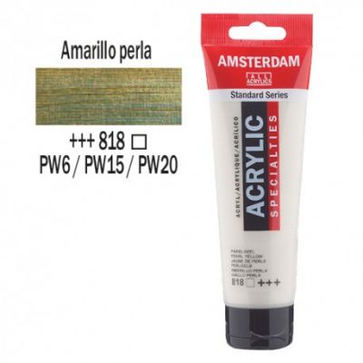 Acrílico Amsterdam 120ml - AMARILLO PERLADO 818