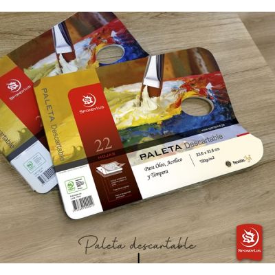Paleta Descartable Spondylus block de 22 paletas.
