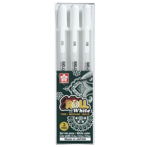 Gelly Roll Blanco Estuche x3