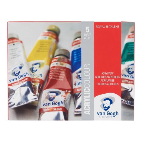 Set de pinturas acrilicas de 40ml x5