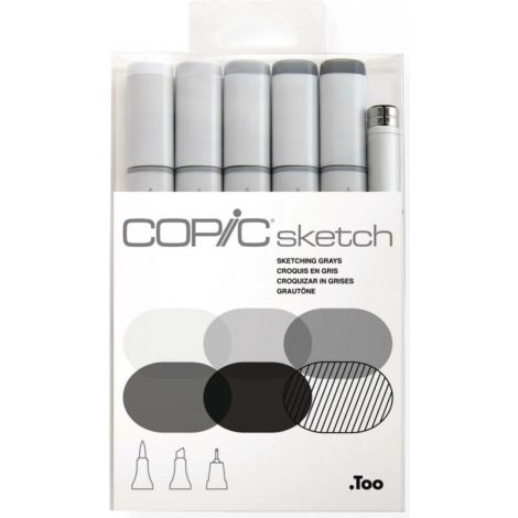 Copic Sketch x6 Croquis en Gris