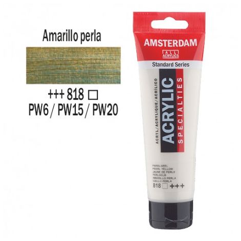 Acrílico Amsterdam 120ml - AMARILLO PERLADO 818