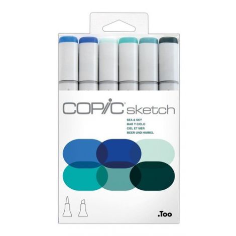 Copic Sketch x6 Mar y Cielo 