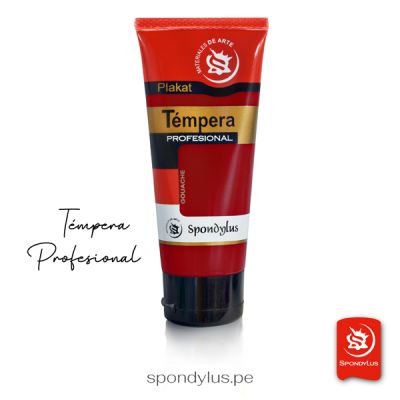 Tempera Profesional Spondylus 100ml. Rojo Carmín ( Bandera) 318