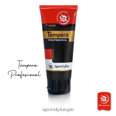 Tempera Profesional Spondylus 100ml. Negro Intenso 703