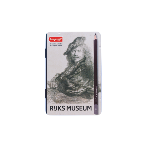 Rijksmuseum Bruynzeel Lápices de grafito x12 - Autorretrato Rembrandt